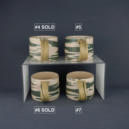 Green Agateware Mug
