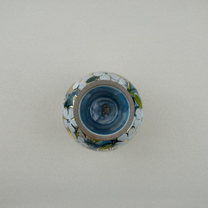 White Flower Pedestal Mug