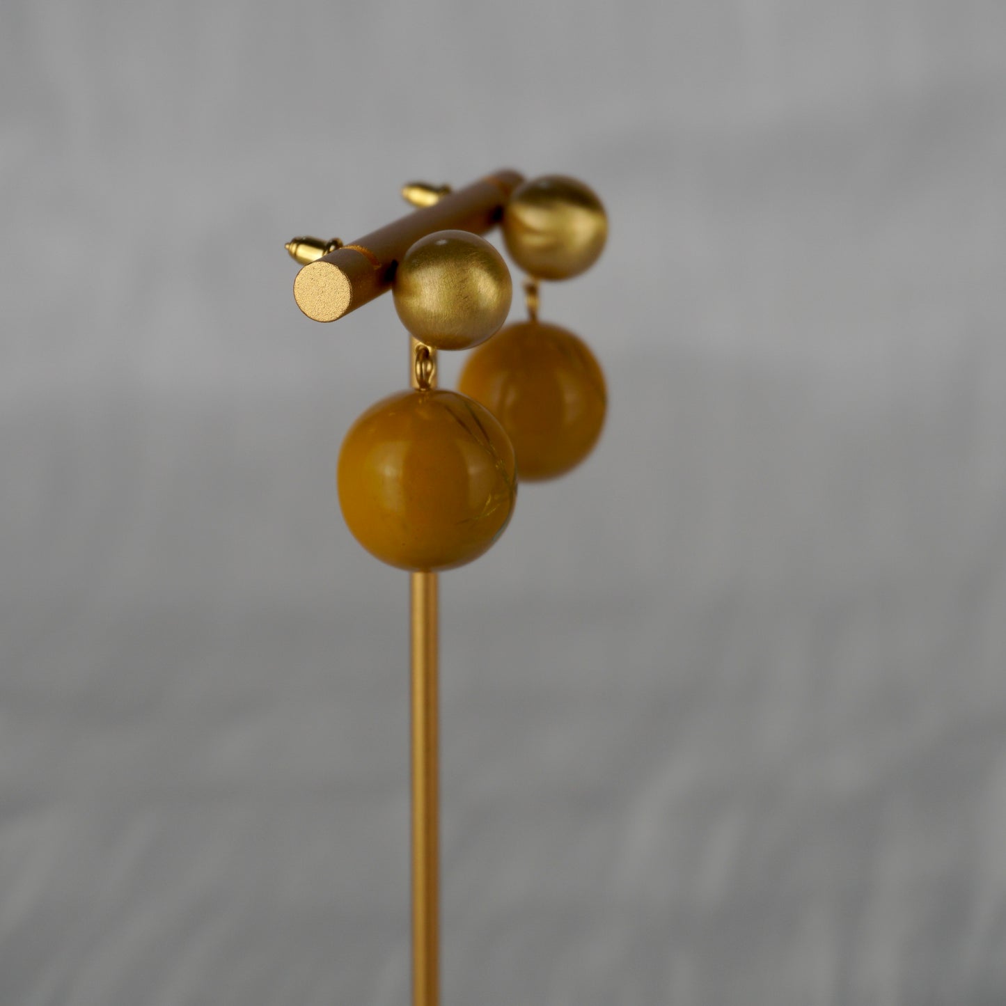 Lacquer Firefly Golden Stud Earrings