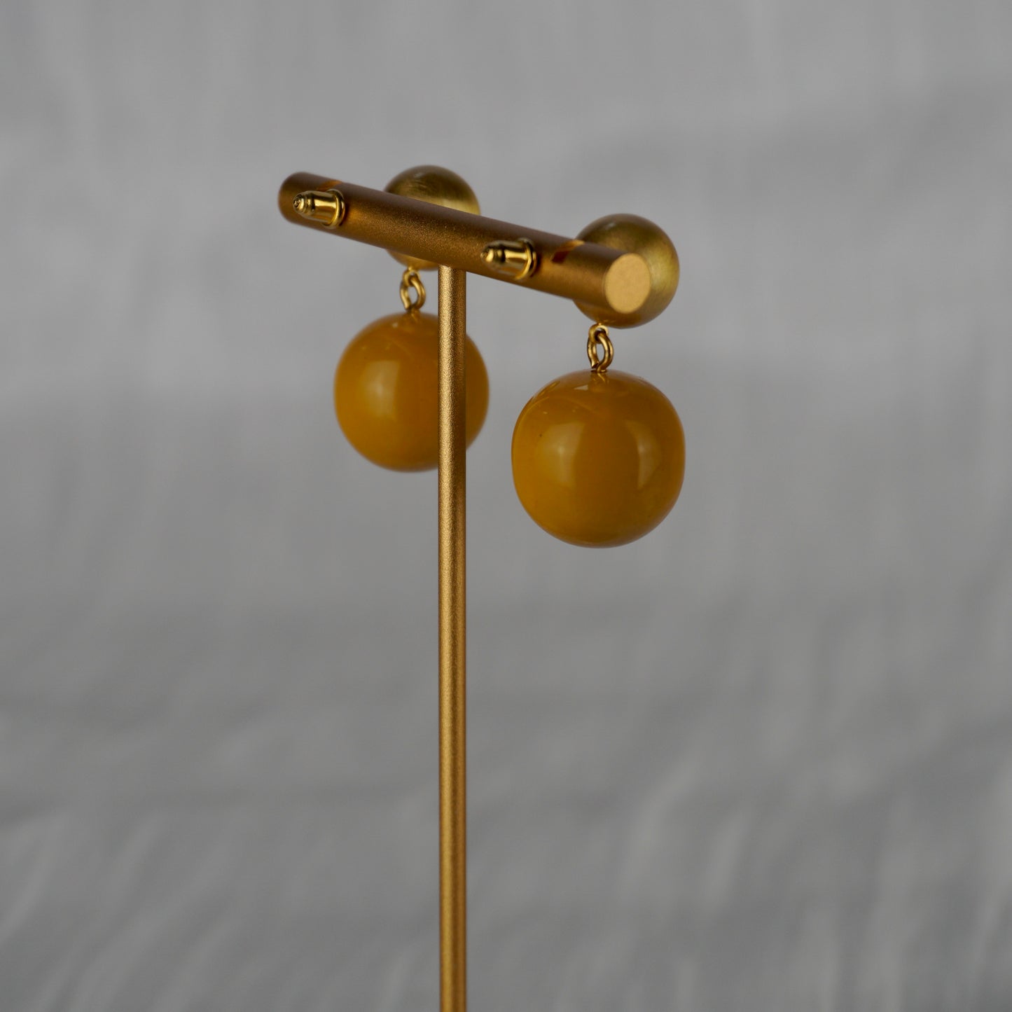 Lacquer Firefly Golden Stud Earrings
