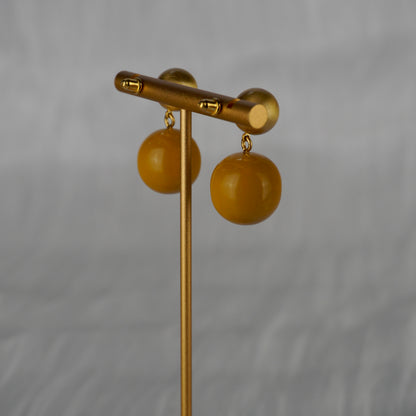 Lacquer Firefly Golden Stud Earrings