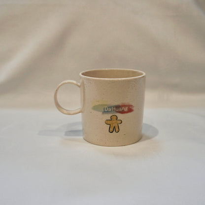 Ceramic Mug with Christmas cat and gingerbread man