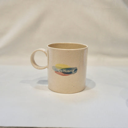 Ceramic mug with cat dragon wings