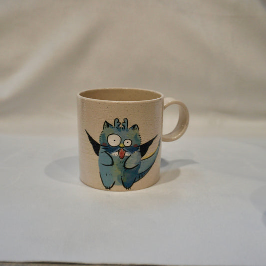 Ceramic mug with cat