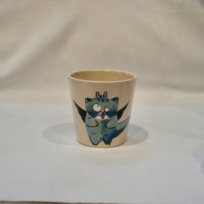 Ceramic mug with cat