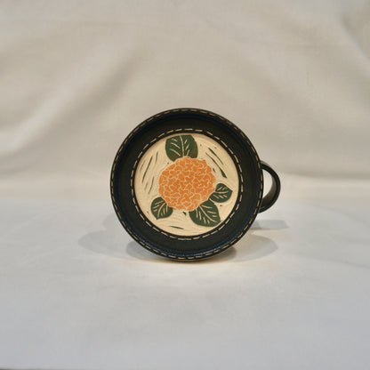 Panda Hydrangea Cup And Saucer