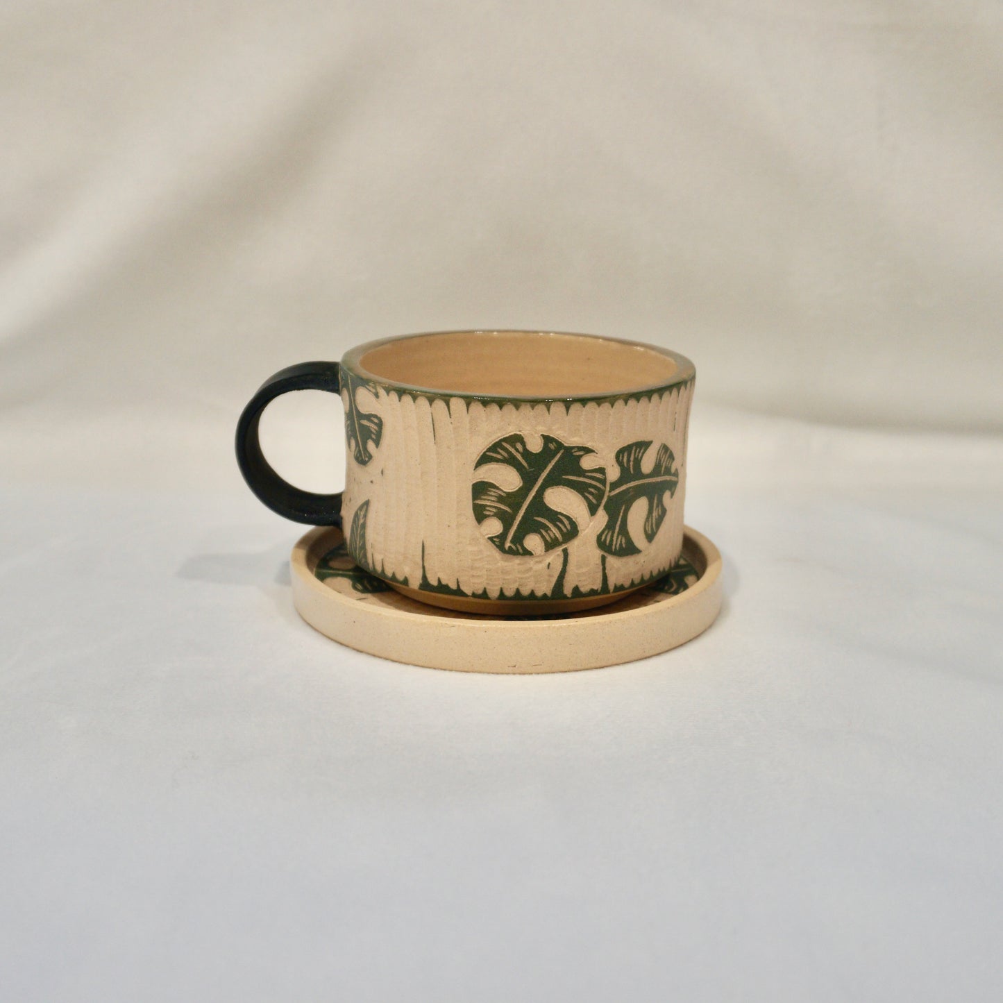 Green Panda Cup And Saucer