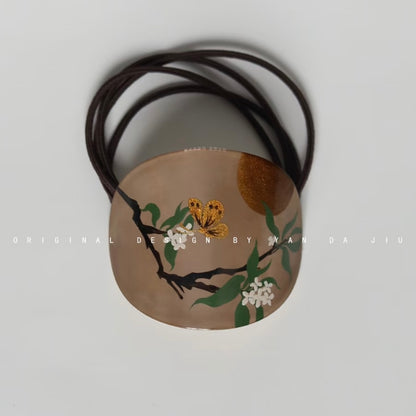 Lacquer Gold Butterfly Osmanthus Grove Hairpin