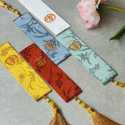 Embroidered Silk Bookmark – Auspicious Chinese Design